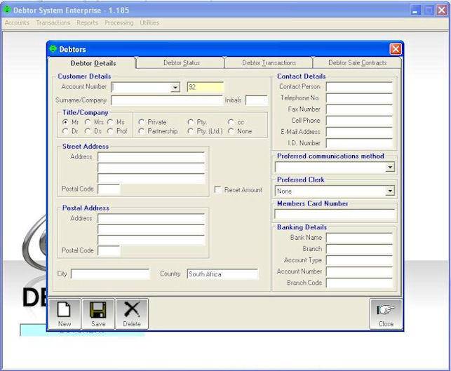 Debtor and Creditors | Point of Sales Systems, Port Elizabeth